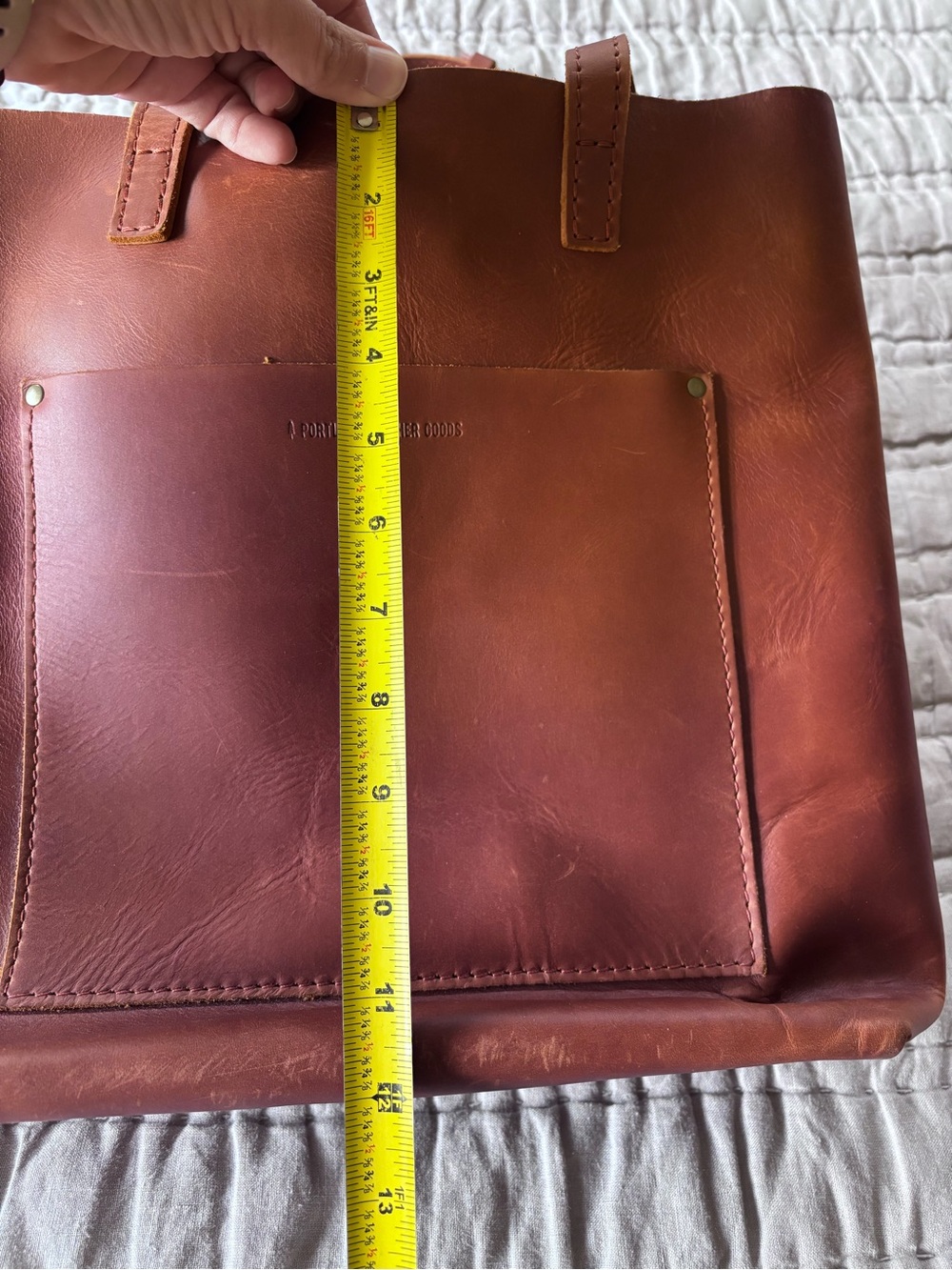 Portland Leather Good Crossbody Tote - Picture 12 of 13